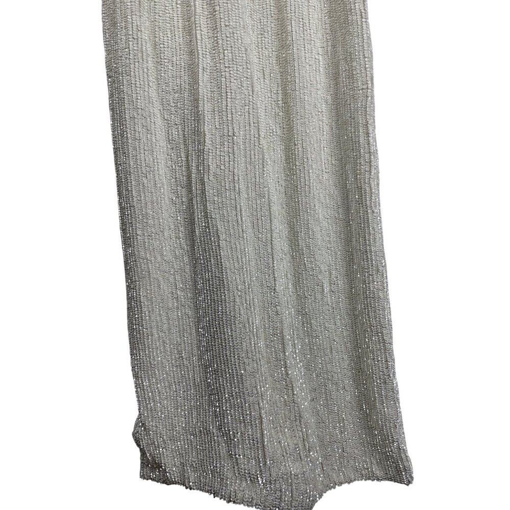 Retrofete Katya Sequin Side Slit Cowl Evening Bridal Gown Womens Medium Moonglow - Picture 13 of 13